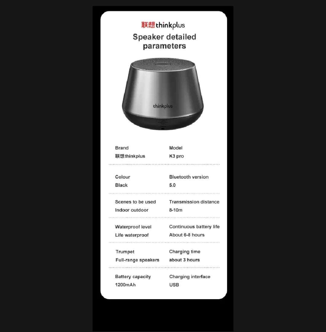 Akcome K3 Pro Bluetooth Wireless Portable Speaker Mini Outdoor Loudspeaker Wireless Column 3D Stereo Music Surround Bas