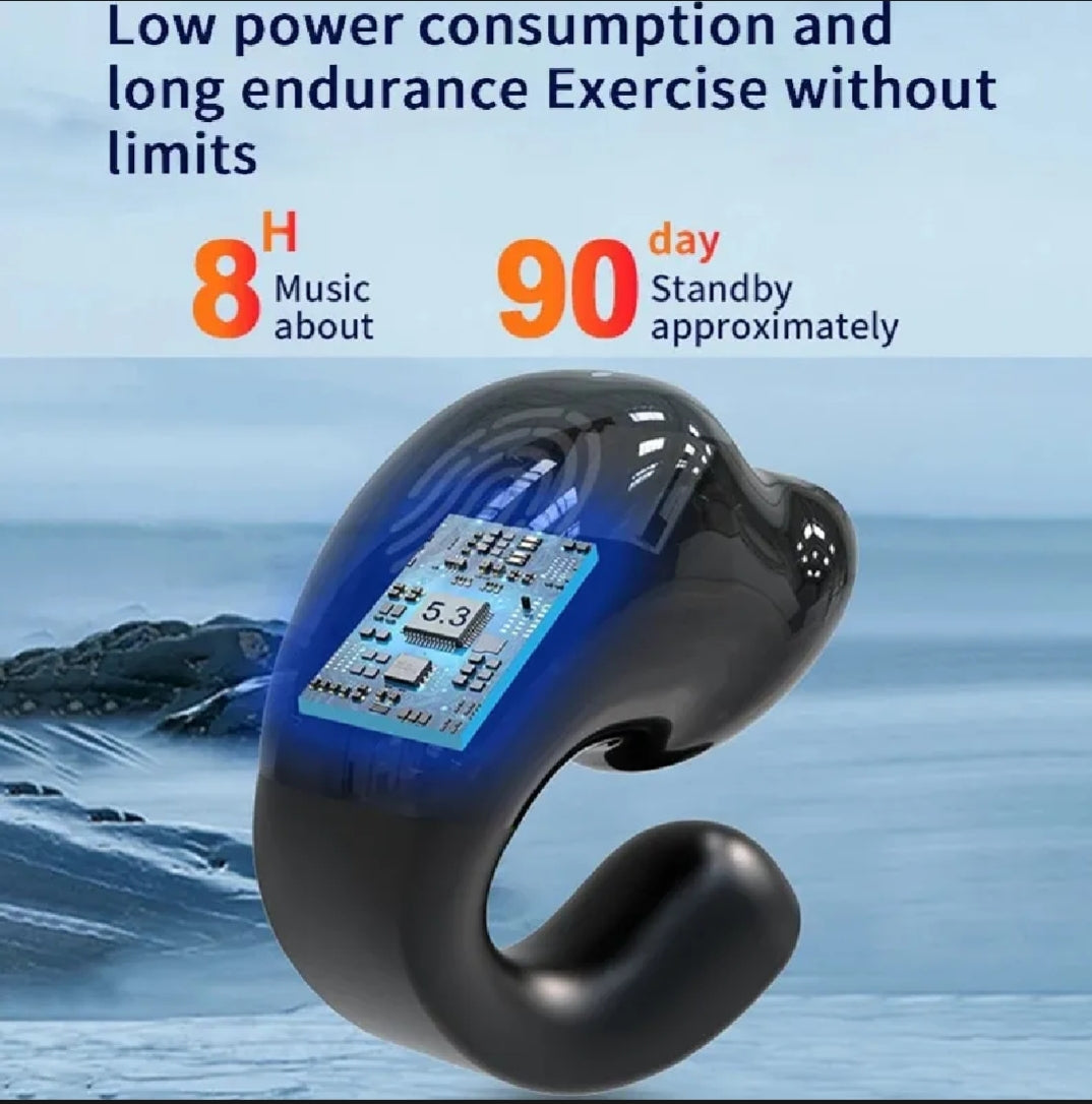 Open Ear Headphones Clip On Ear Earbuds Hands-Free Noise Canceling Ear Clip For Cell Phone PC Tablet Laptop Computer