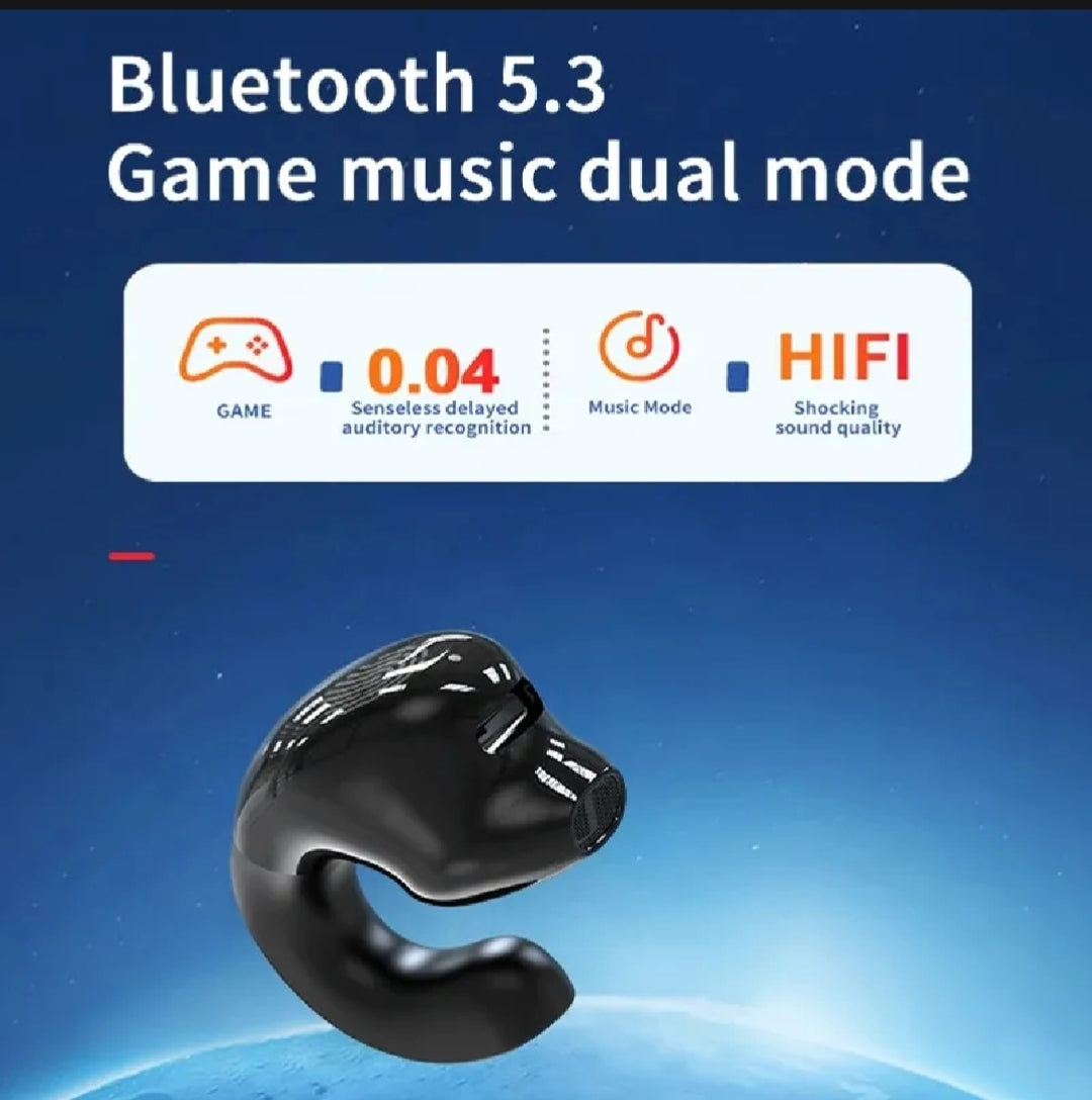 Open Ear Headphones Clip On Ear Earbuds Hands-Free Noise Canceling Ear Clip For Cell Phone PC Tablet Laptop Computer