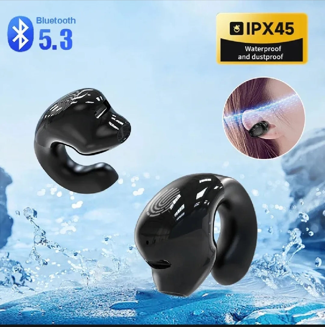 Open Ear Headphones Clip On Ear Earbuds Hands-Free Noise Canceling Ear Clip For Cell Phone PC Tablet Laptop Computer