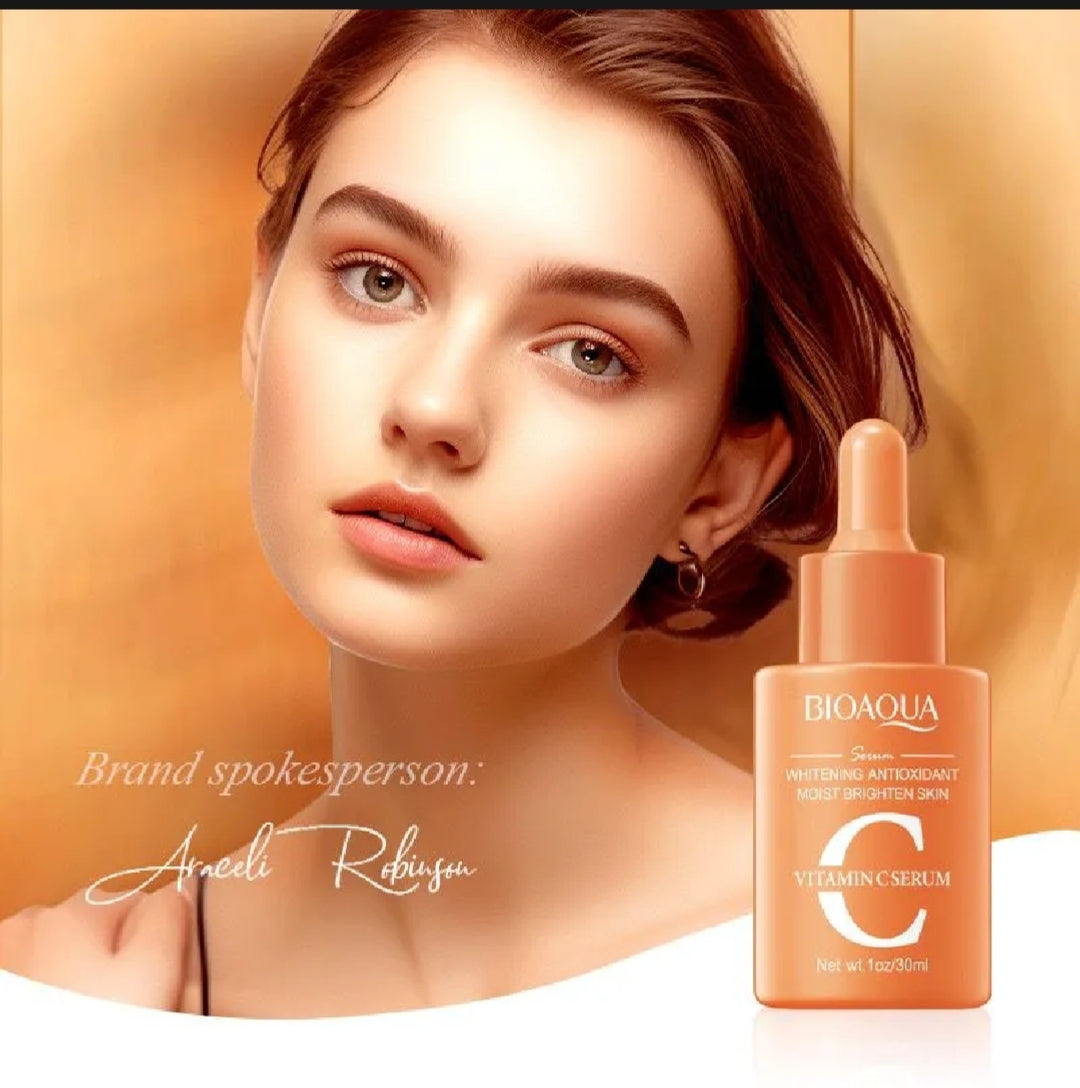 Bioaqua Vitamin C Face Serum Whitening Moisturizing Brightening Dark sport remover Facial Serum & Essence 30ml