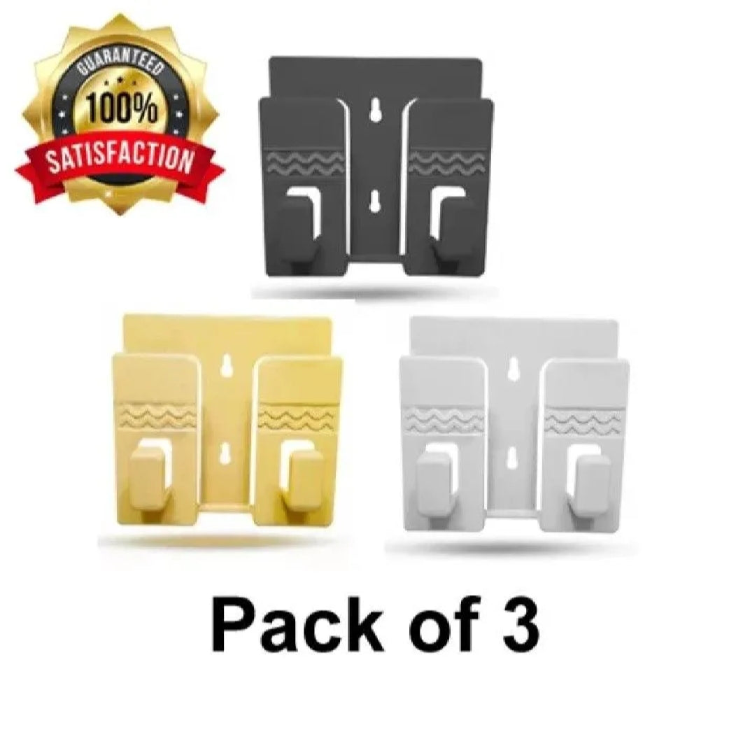 Pack of 3 Wall Mounted Universal Mobile Phone Holder for Charging
